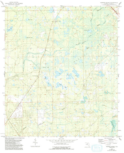 United States Geological Survey Warrior Swamp, FL (1954, 24000-Scale) digital map