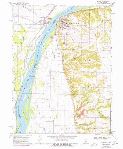 United States Geological Survey Warsaw, IL-MO (1964, 24000-Scale) digital map