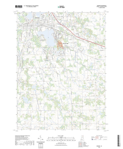 United States Geological Survey Warsaw, IN (2022, 24000-Scale) digital map