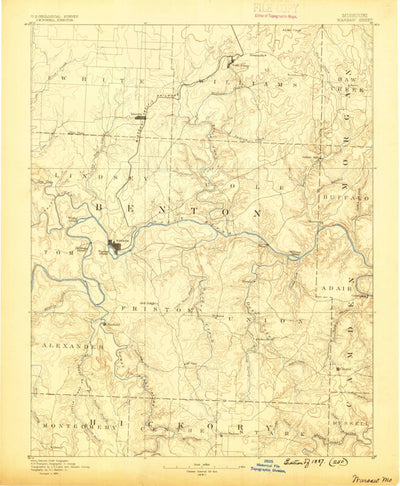 United States Geological Survey Warsaw, MO (1887, 125000-Scale) digital map