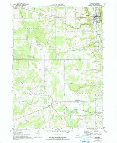 United States Geological Survey Warsaw, NY (1972, 24000-Scale) digital map