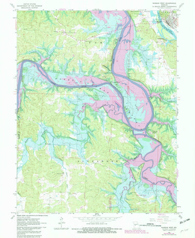 United States Geological Survey Warsaw West, MO (1965, 24000-Scale) digital map