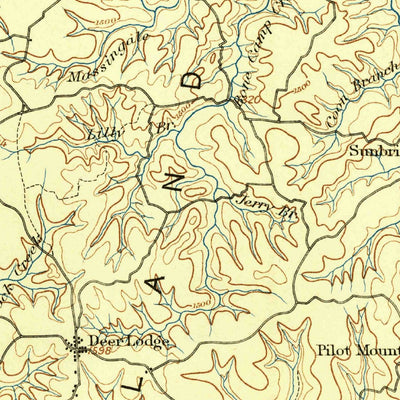 United States Geological Survey Wartburg, TN (1895, 125000-Scale) digital map