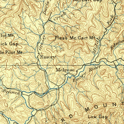 United States Geological Survey Wartburg, TN (1895, 125000-Scale) digital map