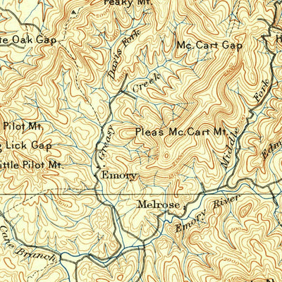 United States Geological Survey Wartburg, TN (1896, 125000-Scale) digital map