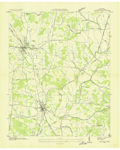 United States Geological Survey Wartrace, TN (1936, 24000-Scale) digital map