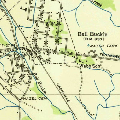 United States Geological Survey Wartrace, TN (1936, 24000-Scale) digital map