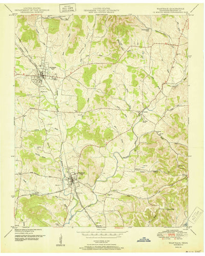 United States Geological Survey Wartrace, TN (1951, 24000-Scale) digital map