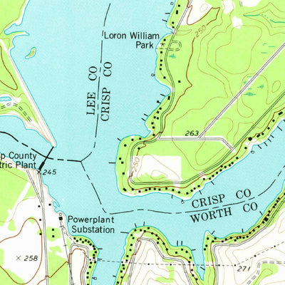 United States Geological Survey Warwick, GA (1977, 24000-Scale) digital map