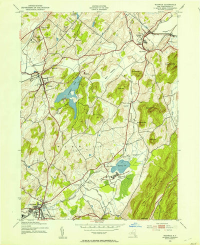 United States Geological Survey Warwick, NY (1943, 24000-Scale) digital map