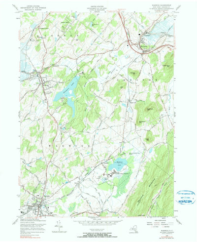 United States Geological Survey Warwick, NY (1957, 24000-Scale) digital map
