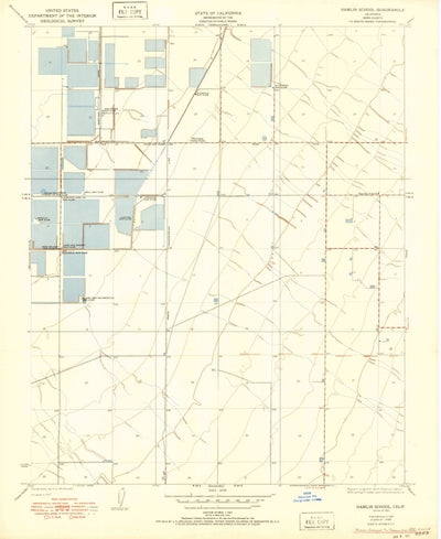 United States Geological Survey Wasco NW, CA (1950, 24000-Scale) digital map