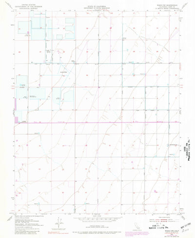 United States Geological Survey Wasco NW, CA (1953, 24000-Scale) digital map