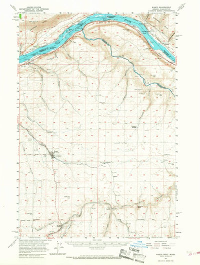 United States Geological Survey Wasco, OR-WA (1957, 62500-Scale) digital map
