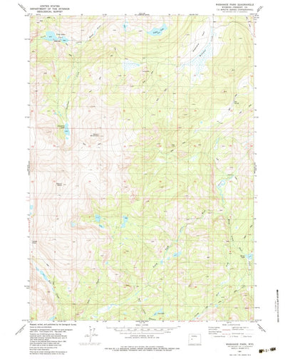 United States Geological Survey Washakie Park, WY (1981, 24000-Scale) digital map