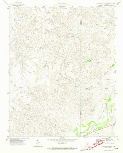 United States Geological Survey Washburn Arroyo, TX (1972, 24000-Scale) digital map