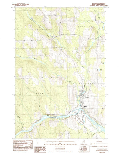 United States Geological Survey Washburn, ME (1984, 24000-Scale) digital map