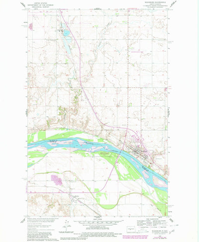 United States Geological Survey Washburn, ND (1961, 24000-Scale) digital map