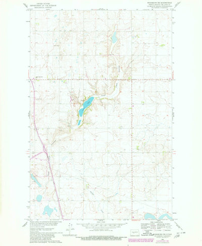 United States Geological Survey Washburn NE, ND (1961, 24000-Scale) digital map