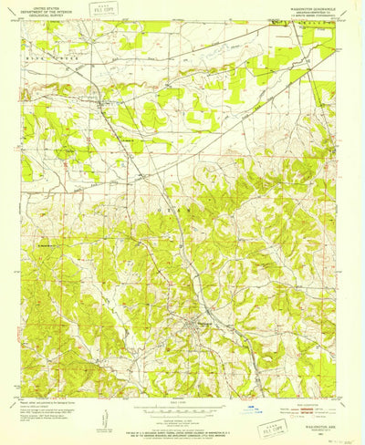 United States Geological Survey Washington, AR (1951, 24000-Scale) digital map