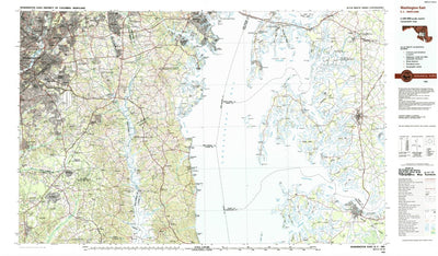 United States Geological Survey Washington East, DC-MD (1983, 100000-Scale) digital map