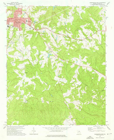 United States Geological Survey Washington East, GA (1972, 24000-Scale) digital map