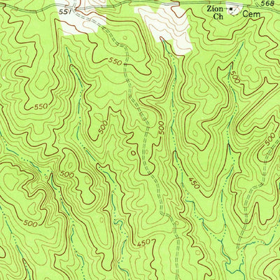 United States Geological Survey Washington East, GA (1972, 24000-Scale) digital map