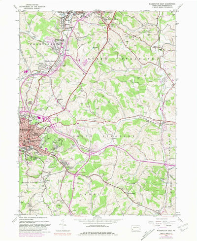 United States Geological Survey Washington East, PA (1953, 24000-Scale) digital map