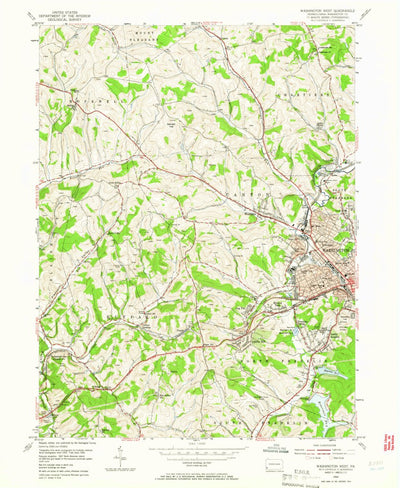 United States Geological Survey Washington East, PA (1954, 24000-Scale) digital map