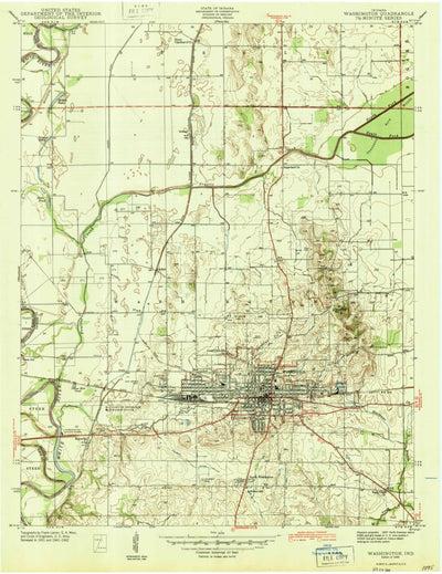 United States Geological Survey Washington, IN (1944, 24000-Scale) digital map