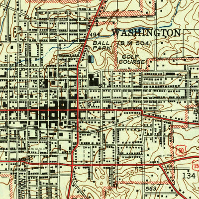 United States Geological Survey Washington, IN (1944, 24000-Scale) digital map