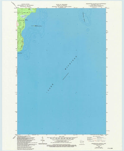 United States Geological Survey Washington Island SE, WI (1982, 24000-Scale) digital map