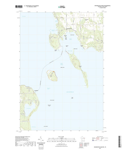 United States Geological Survey Washington Island SW, WI (2022, 24000-Scale) digital map