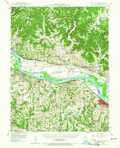 United States Geological Survey Washington, MO (1948, 62500-Scale) digital map