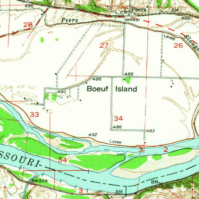 United States Geological Survey Washington, MO (1948, 62500-Scale) digital map