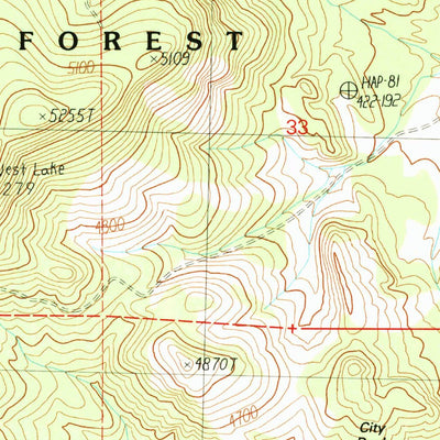 United States Geological Survey Washington Mountain, CA (1990, 24000-Scale) digital map