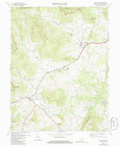 United States Geological Survey Washington, VA (1971, 24000-Scale) digital map