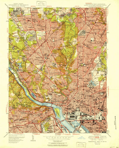 United States Geological Survey Washington West, DC-MD-VA (1951, 24000-Scale) digital map