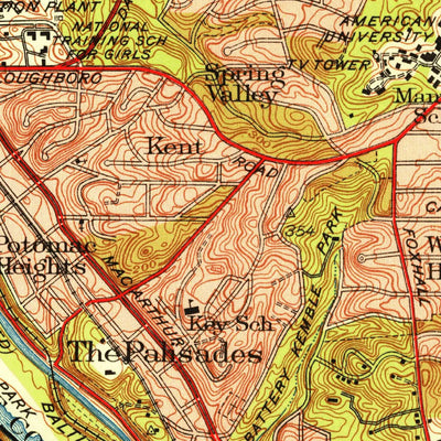 United States Geological Survey Washington West, DC-MD-VA (1951, 24000-Scale) digital map