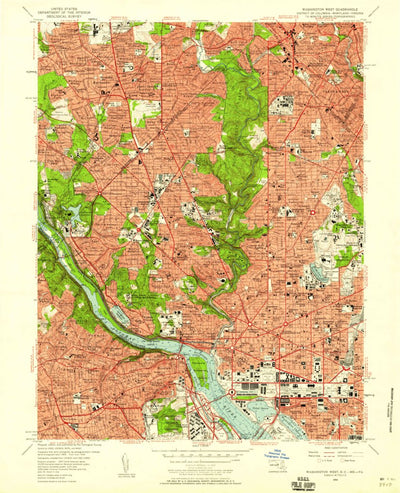 United States Geological Survey Washington West, DC-MD-VA (1956, 24000-Scale) digital map