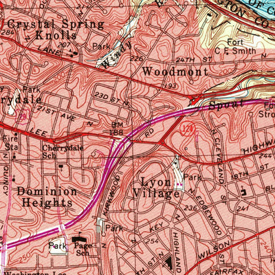 United States Geological Survey Washington West, DC-MD-VA (1965, 24000-Scale) digital map
