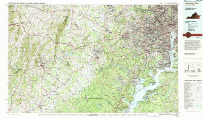 United States Geological Survey Washington West, DC-VA-MD (1982, 100000-Scale) digital map