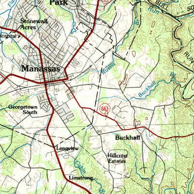 United States Geological Survey Washington West, DC-VA-MD (1982, 100000-Scale) digital map