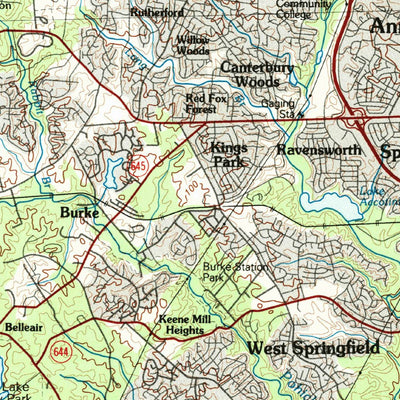 United States Geological Survey Washington West, DC-VA-MD (1982, 100000-Scale) digital map