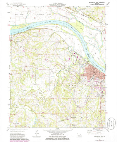 United States Geological Survey Washington West, MO (1973, 24000-Scale) digital map