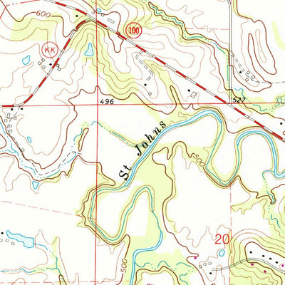 United States Geological Survey Washington West, MO (1973, 24000-Scale) digital map