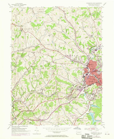 United States Geological Survey Washington West, PA (1954, 24000-Scale) digital map