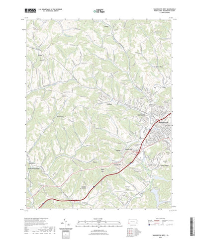 United States Geological Survey Washington West, PA (2023, 24000-Scale) digital map