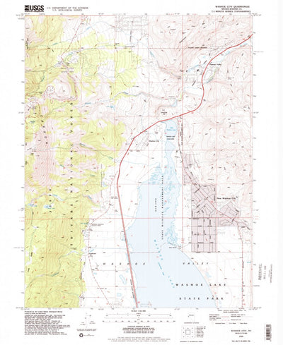 United States Geological Survey Washoe City, NV (1994, 24000-Scale) digital map