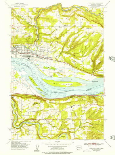 United States Geological Survey Washougal, WA-OR (1954, 24000-Scale) digital map